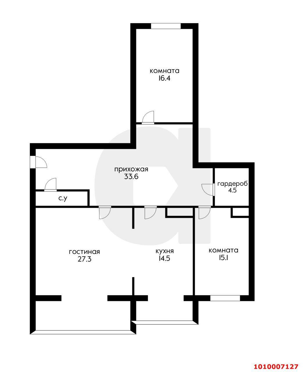 Продажа 3-комнатной квартиры, Краснодар, им. Дзержинского улица,  д.26/1