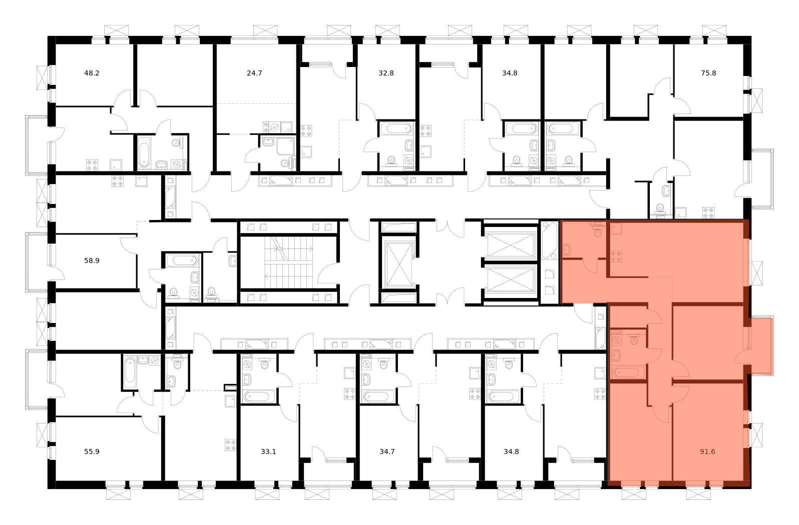 Продажа 3-комнатной новостройки, Новороссийск, Мурата Ахеджака улица,  д.к3б