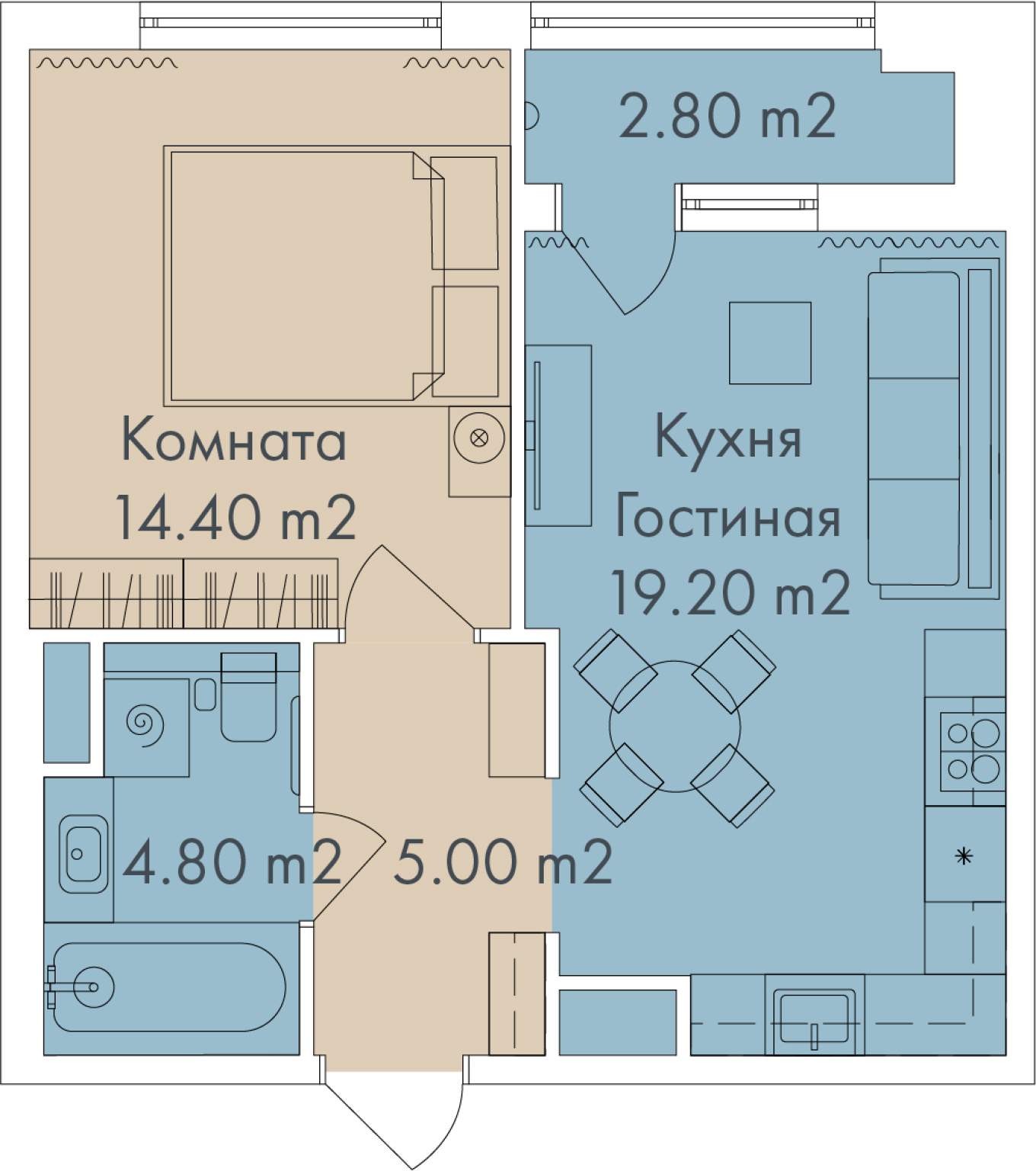 Аренда 2-комнатной квартиры, Санкт-Петербург, Кременчугская улица,  д.9к2