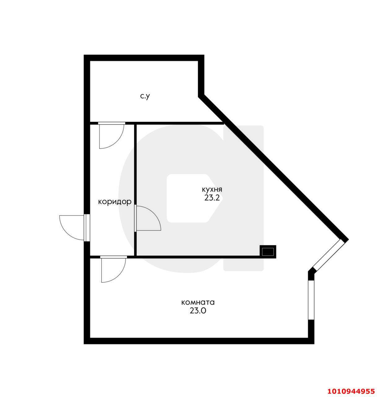 Продажа 2-комнатной квартиры, Яблоновский, Первомайский 2-й переулок,  д.16