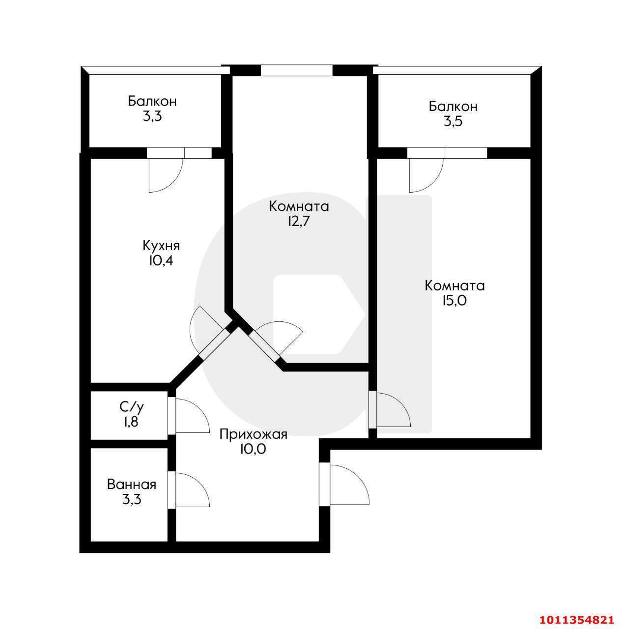 Продажа 2-комнатной квартиры, Краснодар, им. Героя Георгия Бочарникова улица,  д.8/2