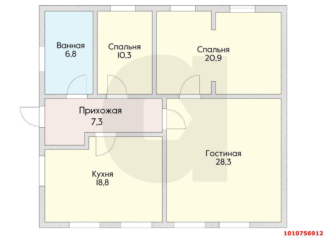 Продажа дома, 144м <sup>2</sup>, 6 сот., Яблоновский, Лермонтова 1-й проезд,  д.17