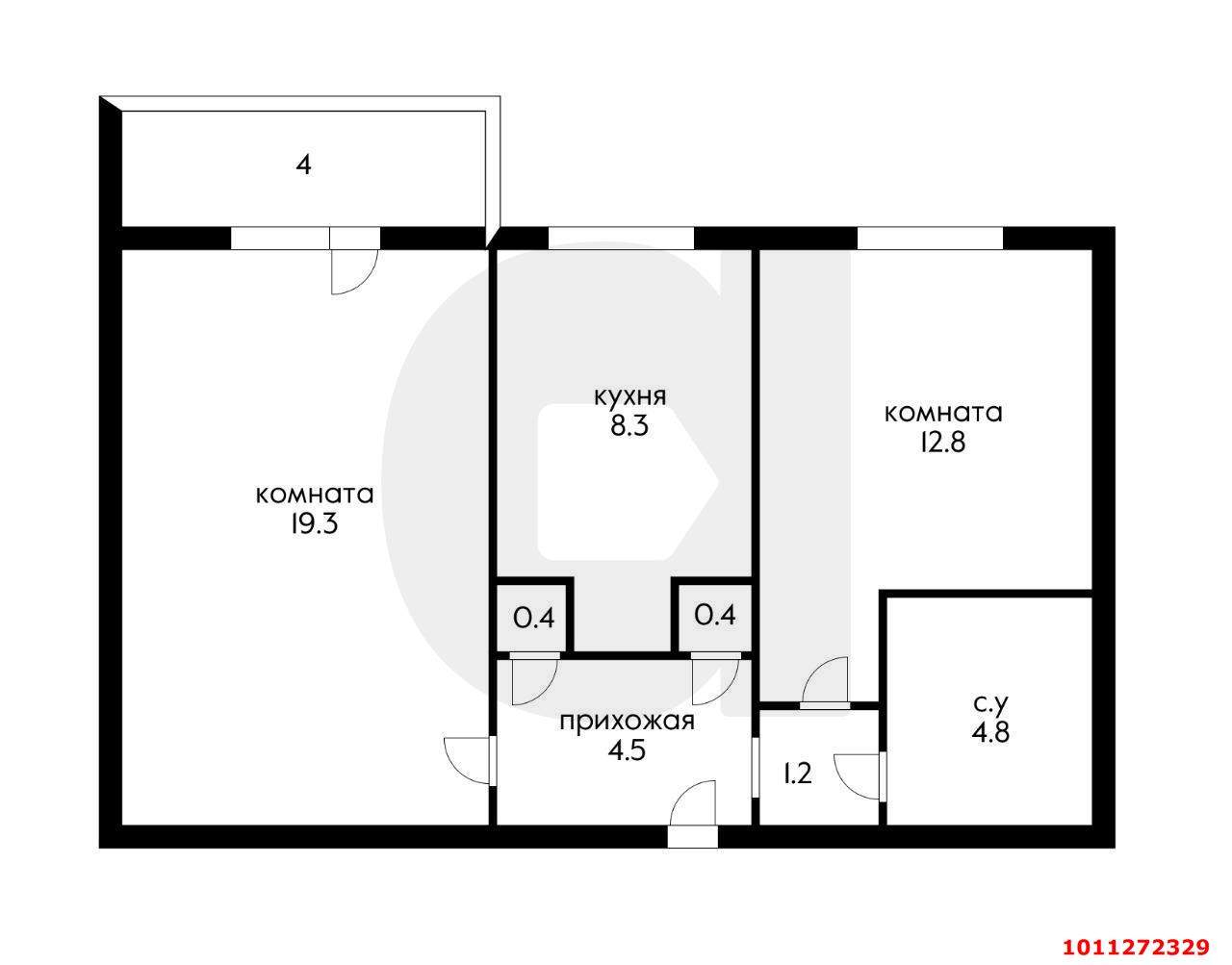 Продажа 2-комнатной квартиры, Краснодар, им. Тургенева улица,  д.207