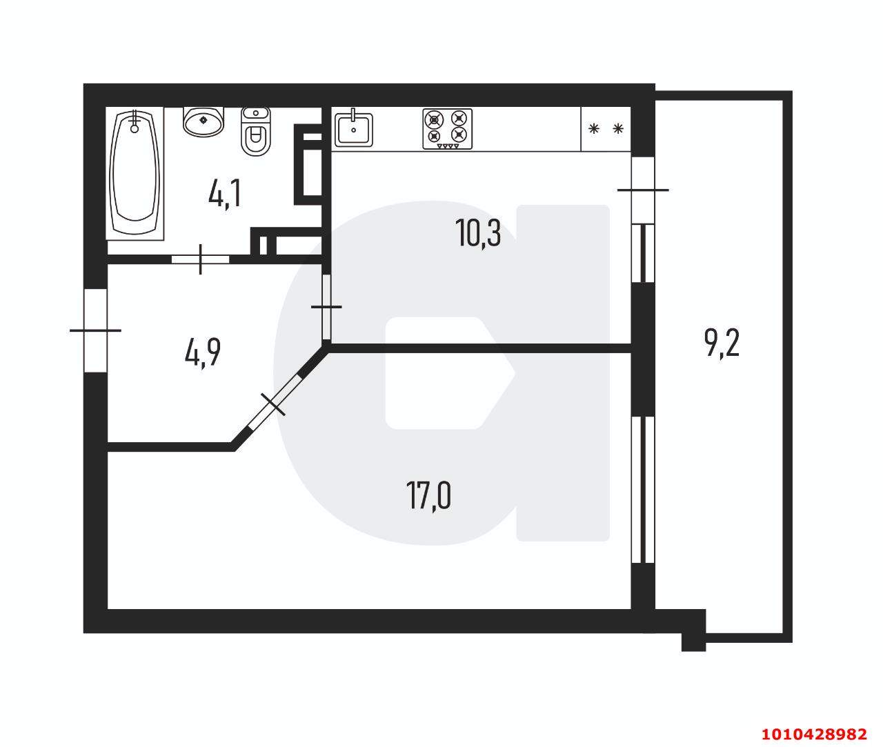 Продажа 1-комнатной квартиры, Краснодар, Конгрессная улица,  д.27