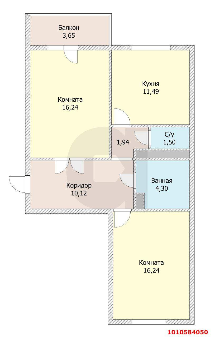 Продажа 2-комнатной квартиры, Краснодар, Западный Обход улица,  д.39/1к1