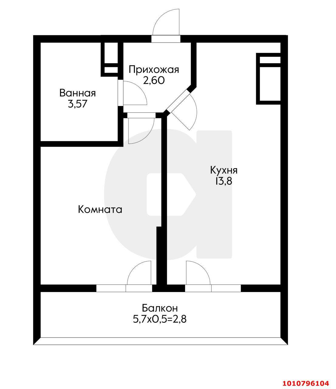 Продажа 1-комнатной квартиры, Краснодар, им. Петра Метальникова улица,  д.38к2