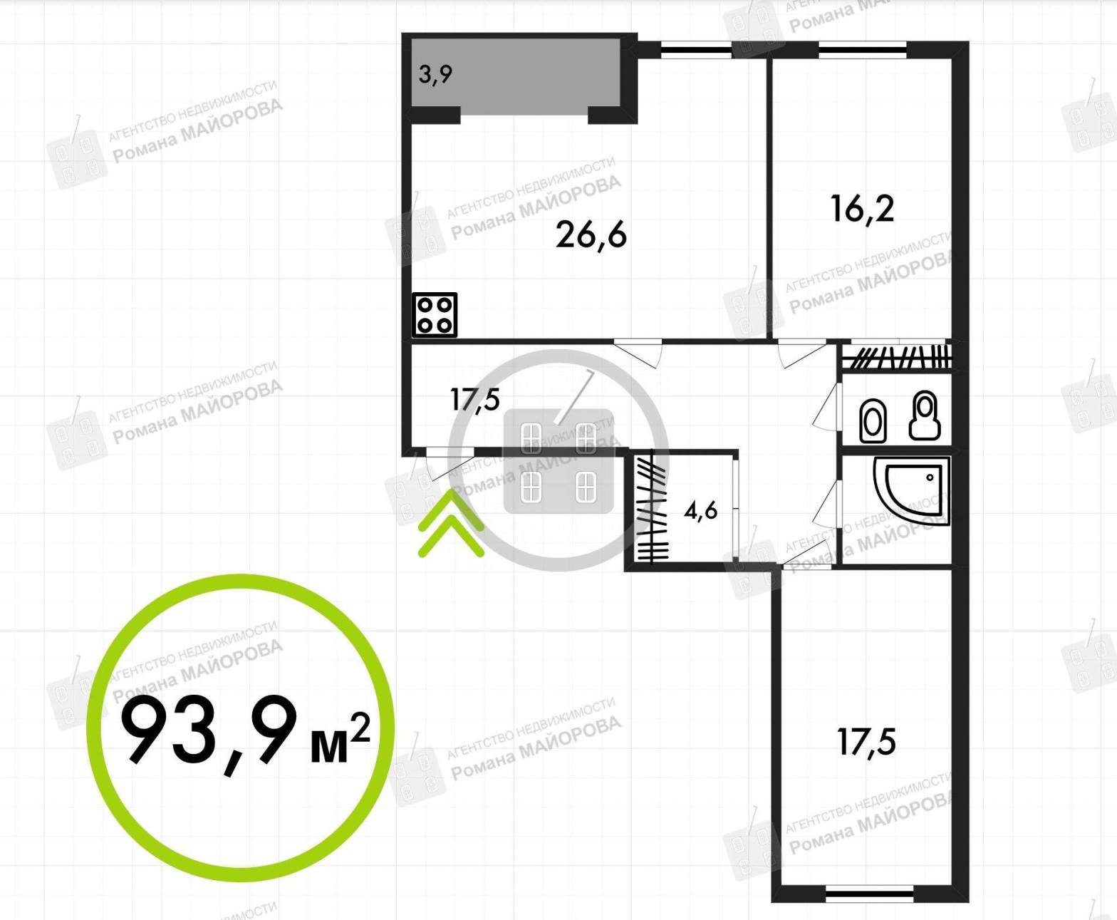 Продажа 3-комнатной квартиры, Калуга, Старообрядческий переулок,  д.9