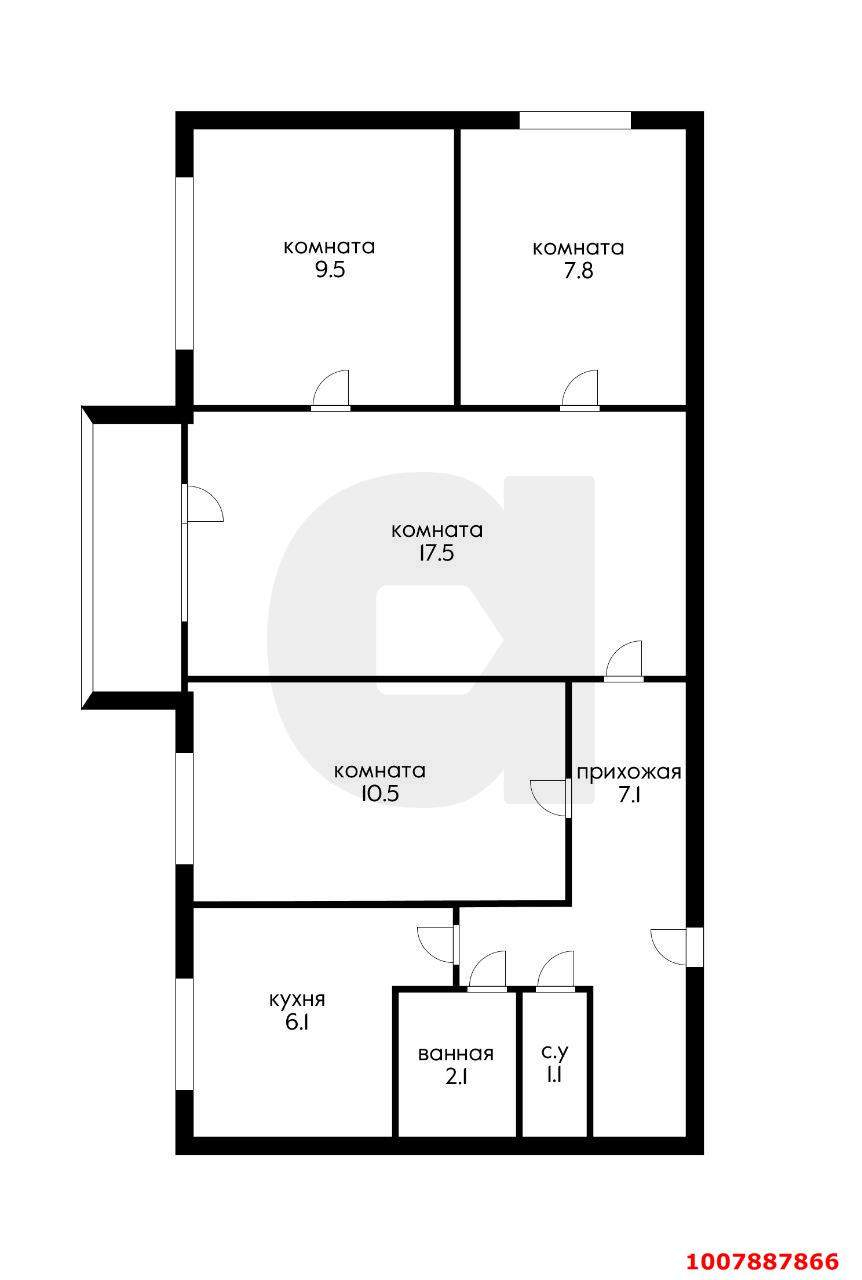 Продажа 4-комнатной квартиры, Краснодар, им. Селезнева улица,  д.96