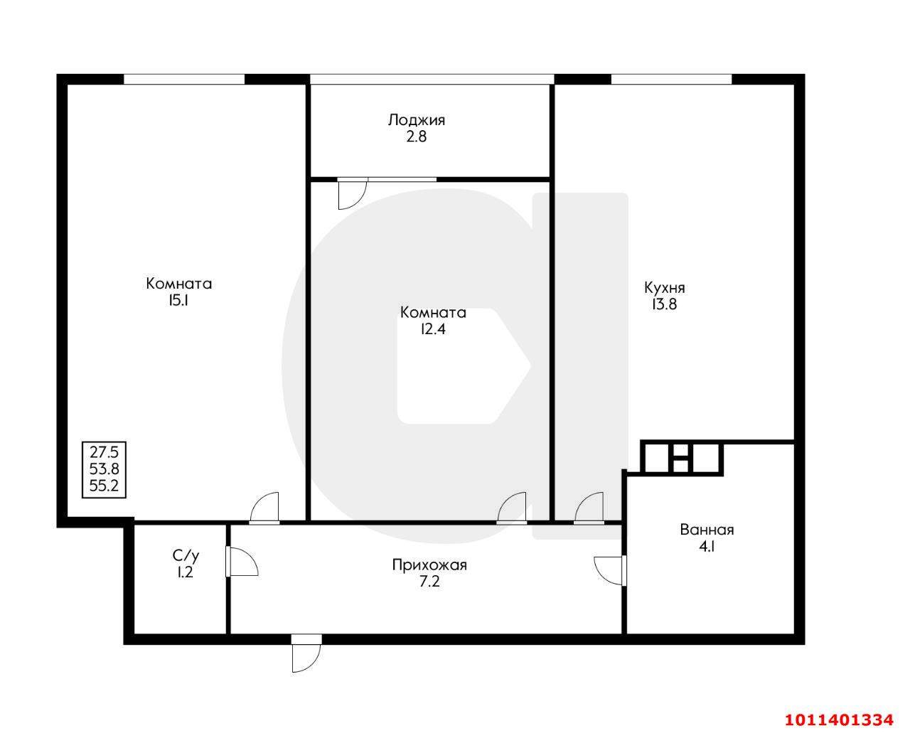 Продажа 2-комнатной квартиры, Краснодар, Западный Обход улица,  д.39/2