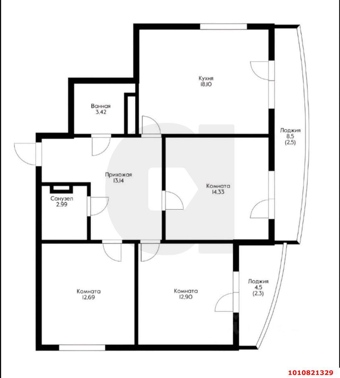 Продажа 3-комнатной квартиры, Краснодар, им. Петра Метальникова улица,  д.40