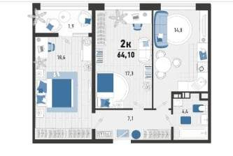 Продажа 2-комнатной квартиры, Новороссийск, Дзержинского проспект,  д.221