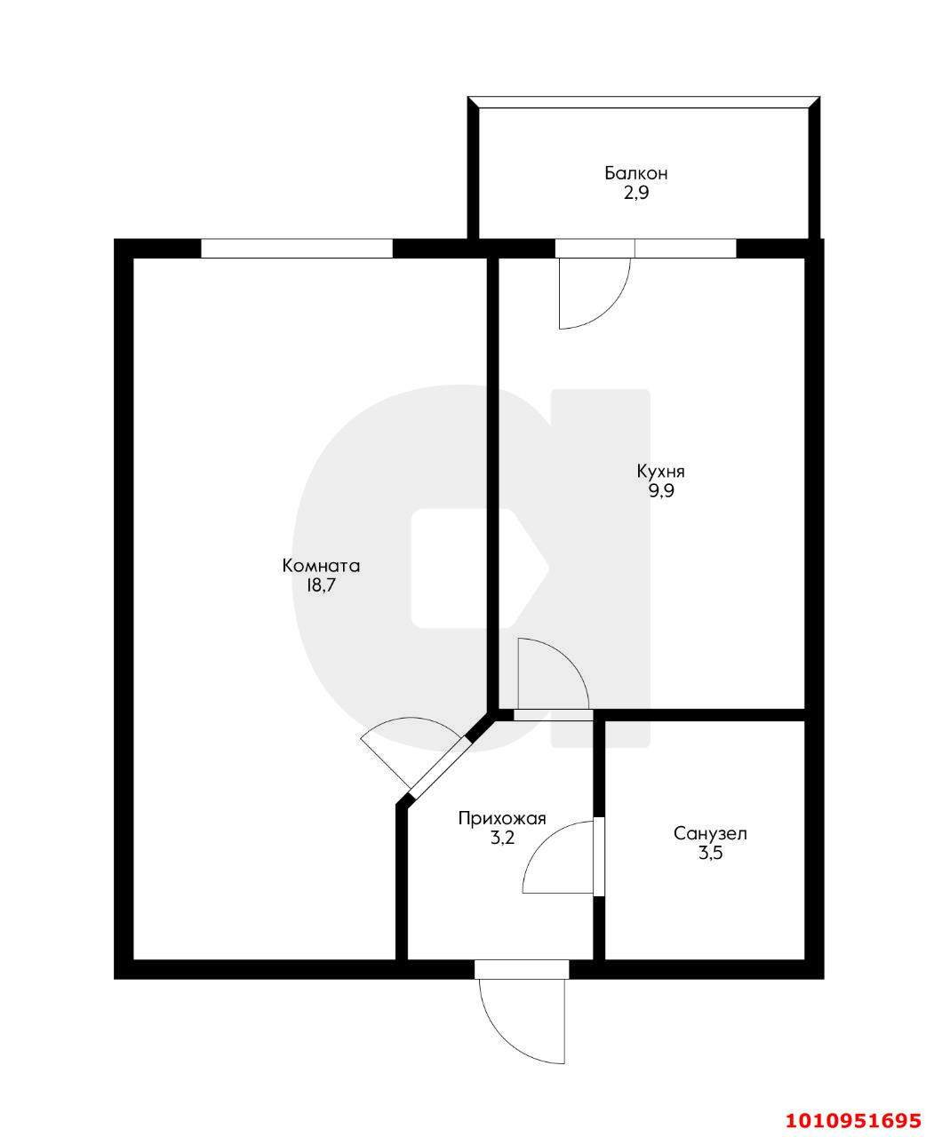 Продажа 1-комнатной квартиры, Краснодар, им. Рахманинова С.В. улица,  д.34