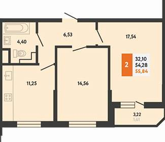 Продажа 2-комнатной новостройки, Новороссийск, Мысхакское шоссе,  д.59Б