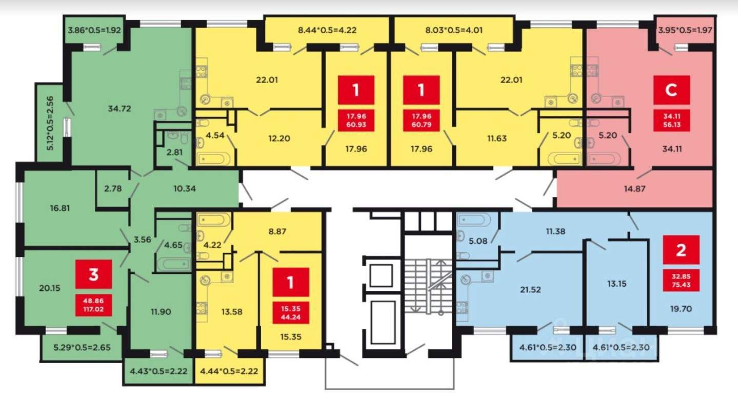 Продажа 2-комнатной новостройки, Новороссийск, Леселидзе улица,  д.4