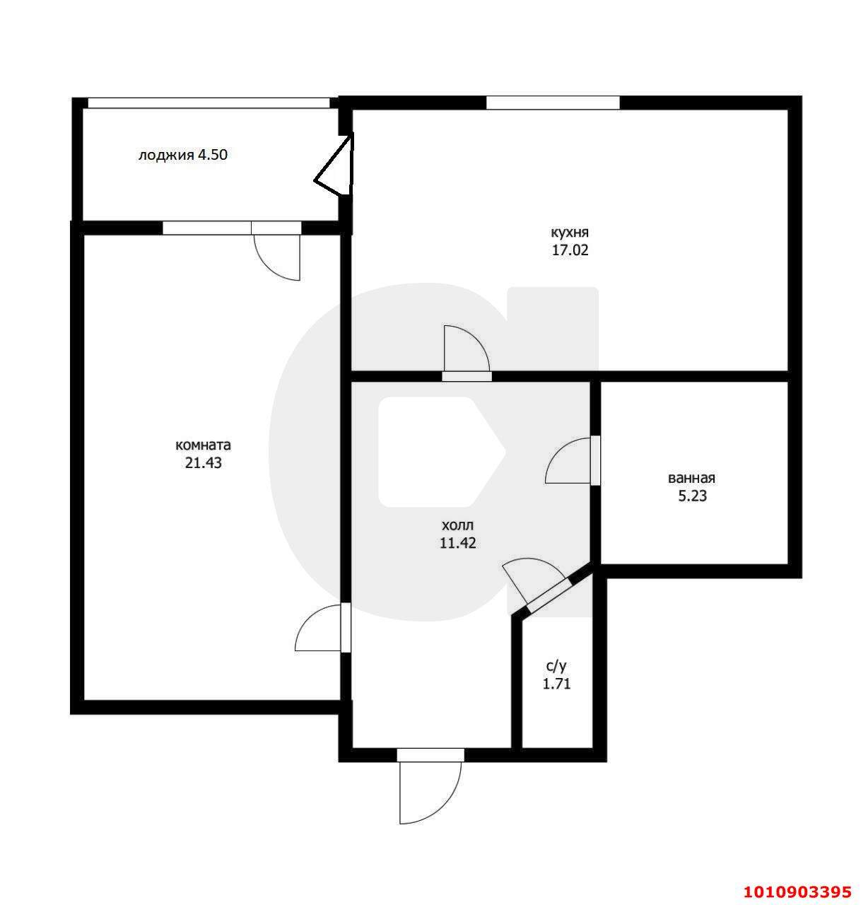 Продажа 1-комнатной квартиры, Краснодар, Восточно-Кругликовская улица,  д.60