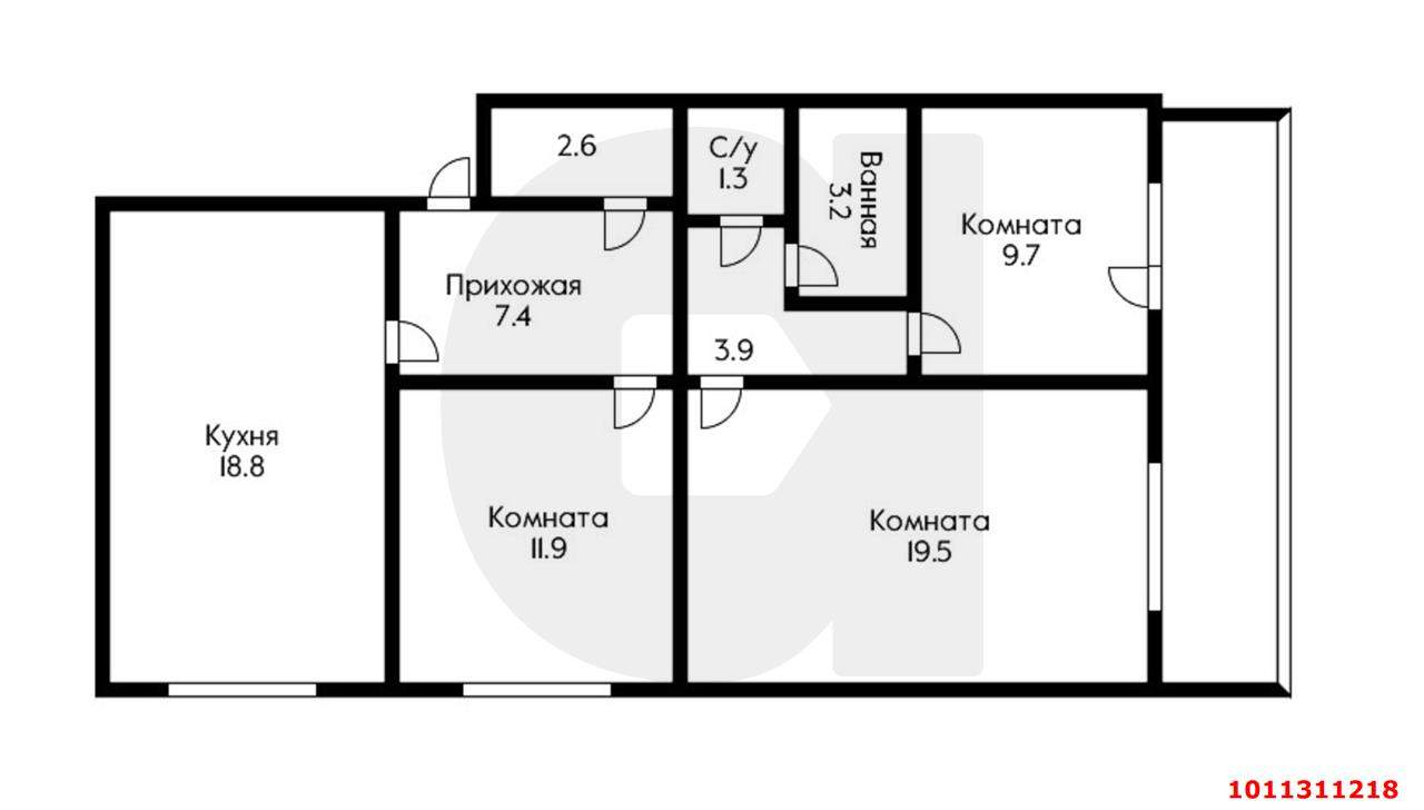 Продажа 3-комнатной квартиры, Краснодар, им. Героя Аверкиева А.А. улица,  д.30