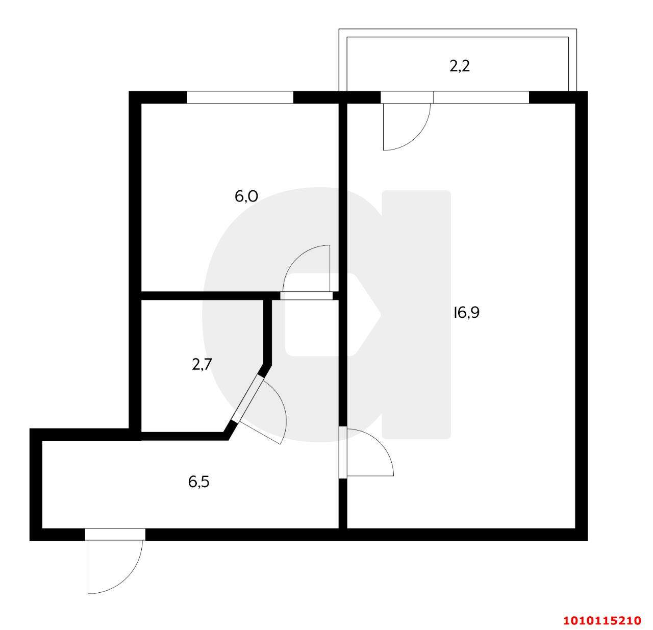 Продажа 1-комнатной квартиры, Краснодар, им. Вавилова Н.И. улица,  д.4