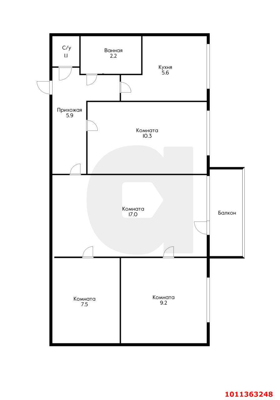 Продажа 4-комнатной квартиры, Краснодар, Станкостроительная улица,  д.22