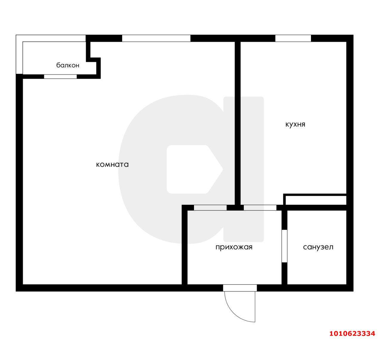 Продажа 1-комнатной квартиры, Краснодар, Венецианская улица,  д.12