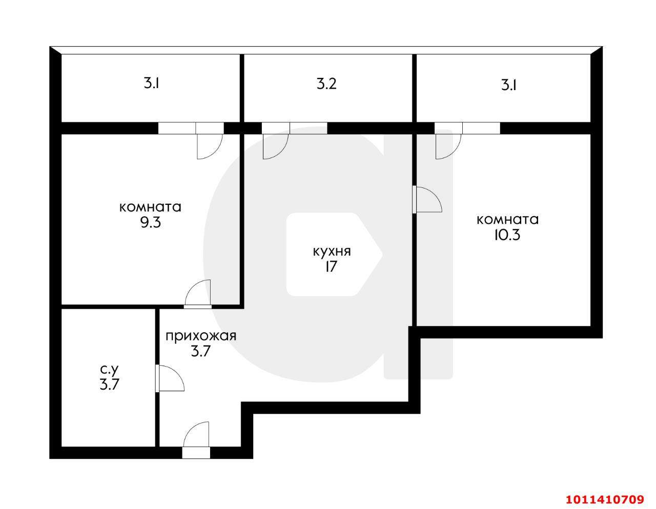 Продажа 2-комнатной квартиры, Краснодар, Заполярная улица,  д.35к7