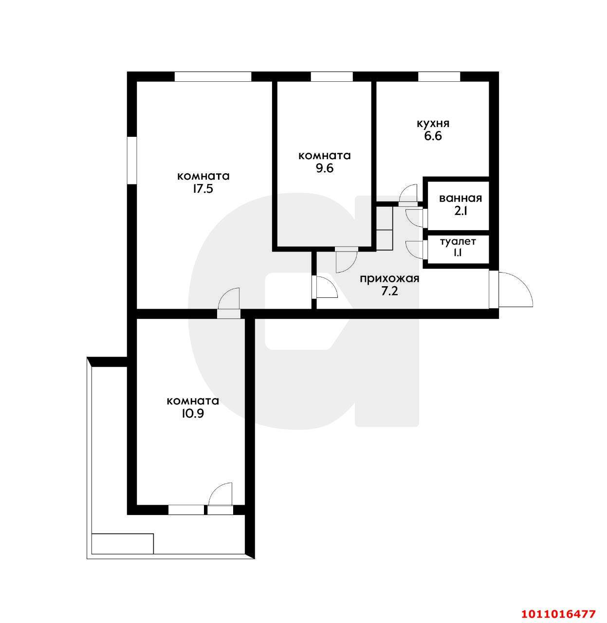 Продажа 3-комнатной квартиры, Краснодар, им. Яна Полуяна улица,  д.46