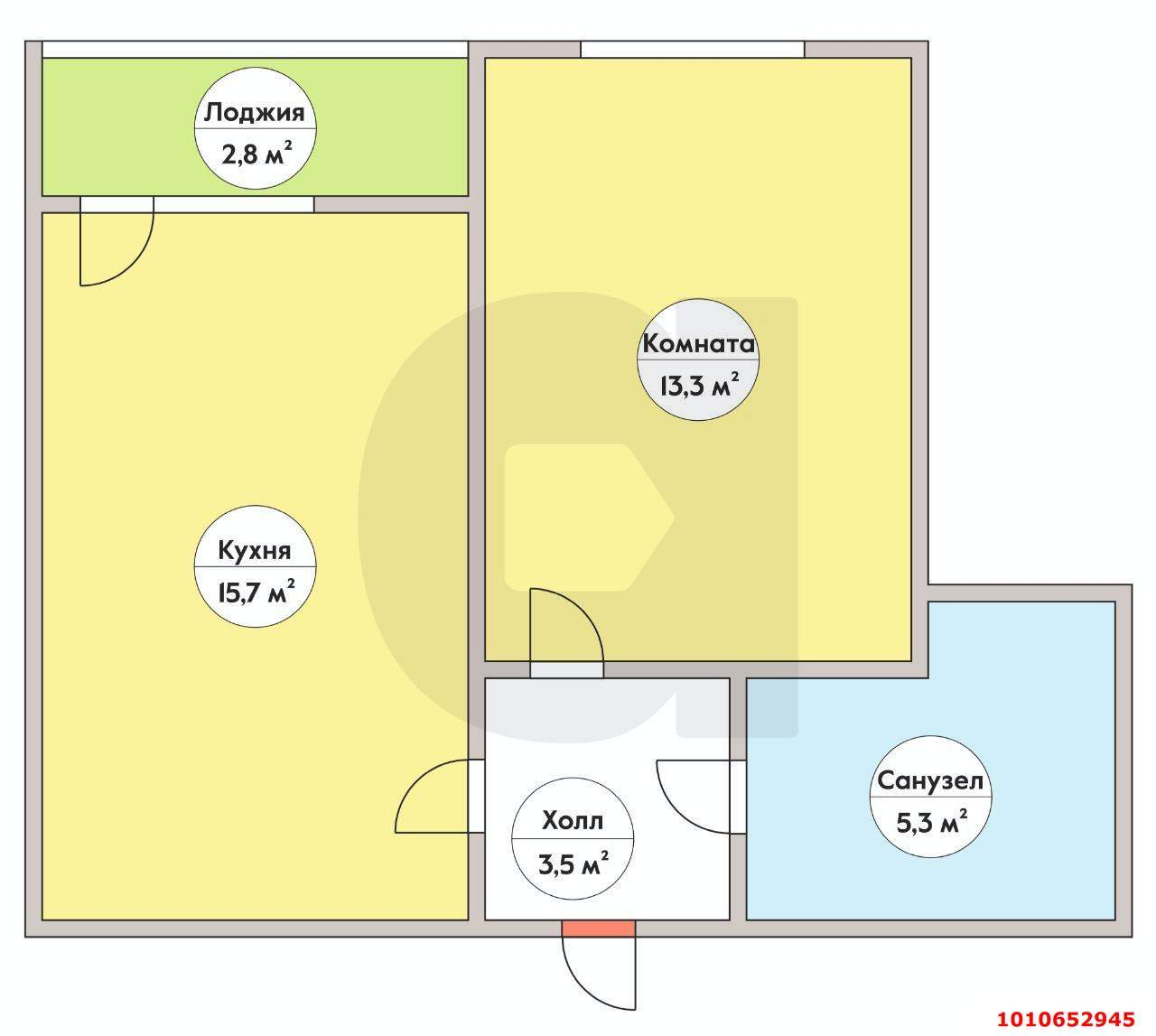 Продажа 1-комнатной квартиры, Краснодар, Западный Обход улица,  д.39/2